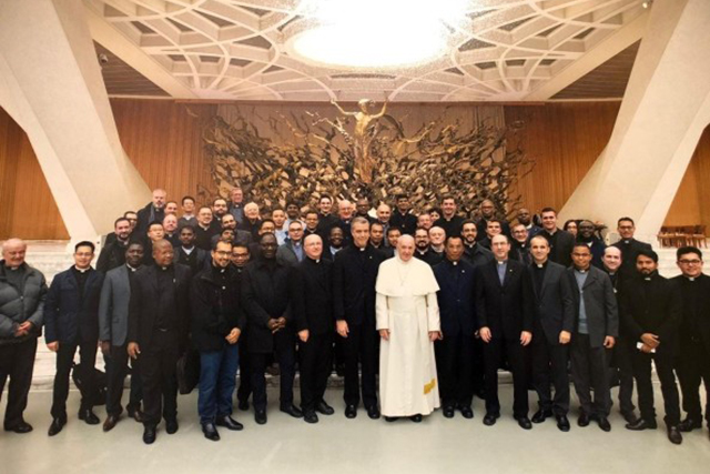 Dehonians with Pope Francis