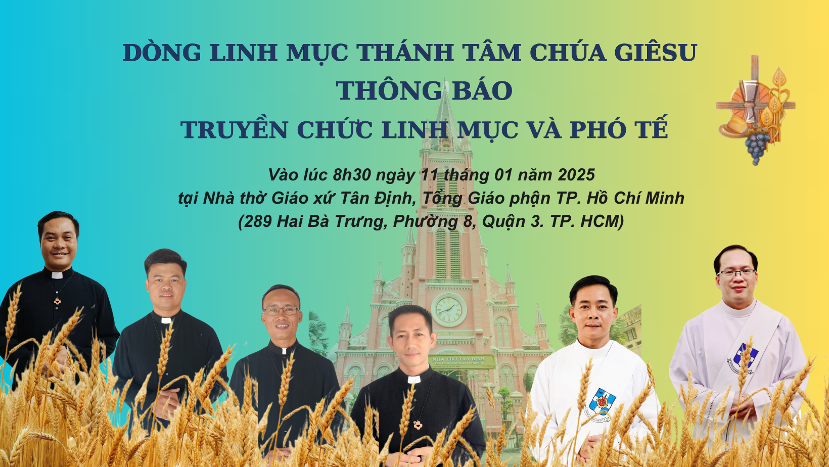Dòng Linh Mục Thánh Tâm Chúa Giêsu thông báo truyền chức Linh mục và Phó tế 2025 2 White and Blue Modern Solar Energy Facebook Cover 19