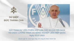 su diep duc thanh cha phanxico gui hoi nghi cua to chuc luong thuc va nong nghiep lien hop quoc nam 2023